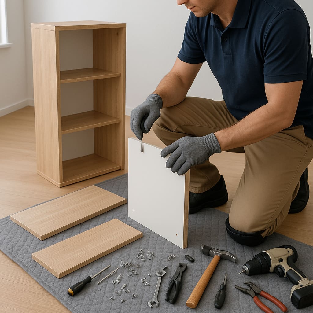 Möbeldemontage mit Werkzeug